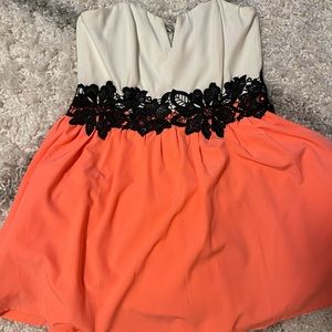 Strapless cocktail dress